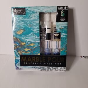 Create Your Own Marble Pour Abstract Wall Art Set - Original Art by U